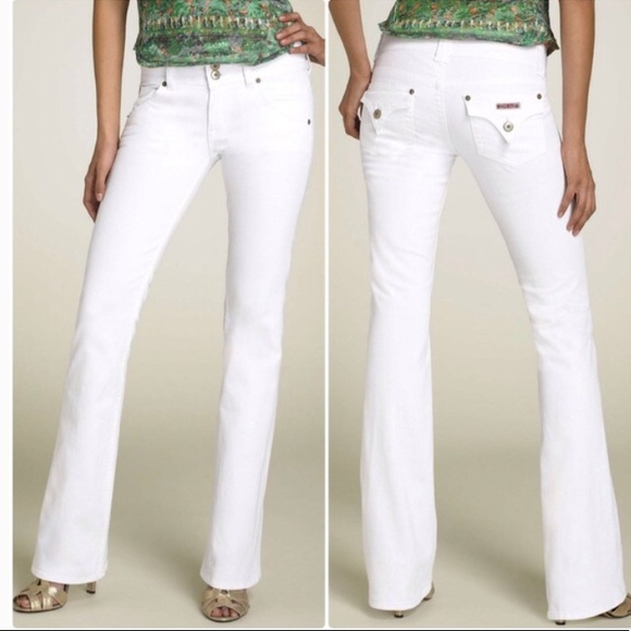 Hudson Jeans Denim - HUDSON Boot Cut Low Rise White Flattering Jeans 29